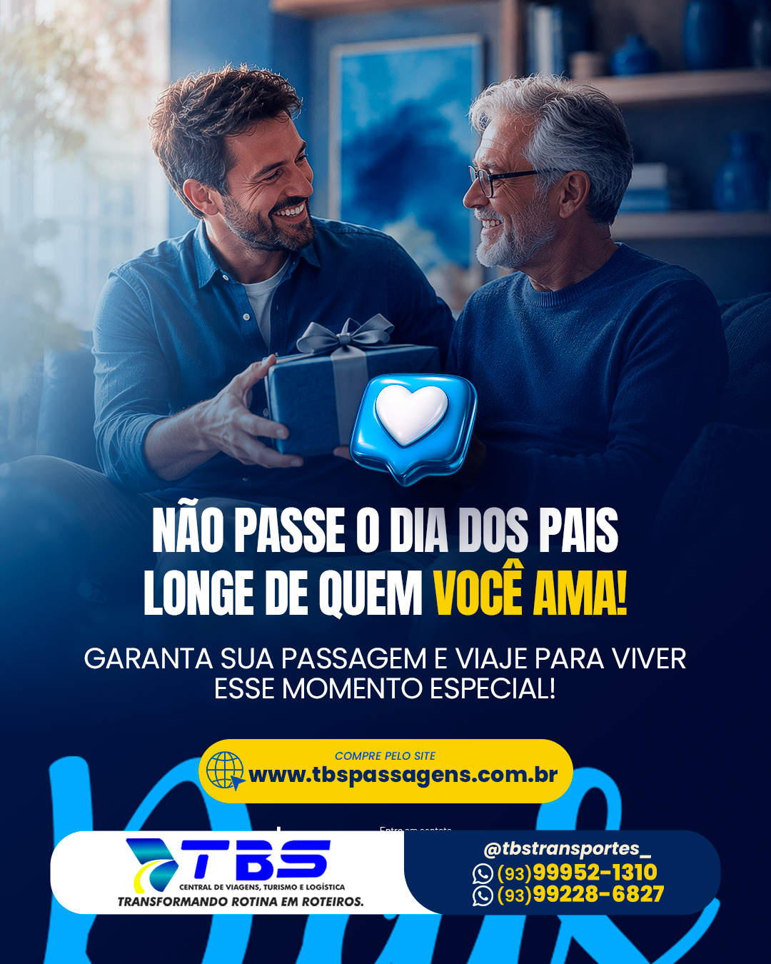 Aproveite essa data tão especial e passe ao lado do seu paizão 💙✨